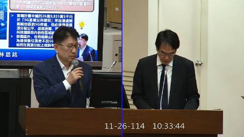 2025-11-26 09:00 第11屆 第4會期 主辦單位：財政委員會 林思銘委員質詢封面