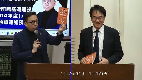2025-11-26 09:00 第11屆 第4會期 主辦單位：財政委員會 葛如鈞委員質詢封面