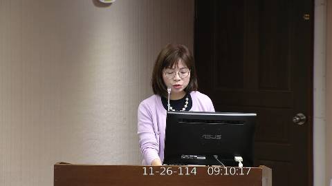 2025-11-26 09:00 第11屆 第4會期 主辦單位：社會福利及衛生環境委員會 林淑芬委員質詢封面