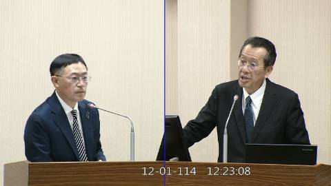 2025-12-01 09:00 第11屆 第4會期 主辦單位：外交及國防委員會 李坤城委員質詢封面