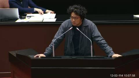 2025-12-02 09:00 第11屆 第4會期 主辦單位：院會 沈伯洋委員質詢封面