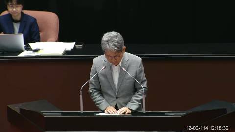 2025-12-02 09:00 第11屆 第4會期 主辦單位：院會 王正旭委員質詢封面