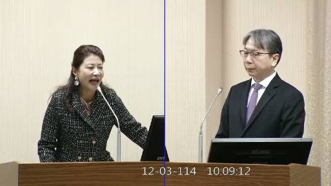 2025-12-03 09:00 第11屆 第4會期 主辦單位：外交及國防委員會 林楚茵委員質詢封面