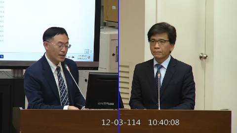 2025-12-03 09:00 第11屆 第4會期 主辦單位：財政委員會 李坤城委員質詢封面