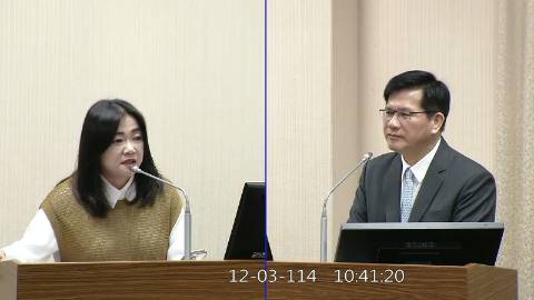 2025-12-03 09:00 第11屆 第4會期 主辦單位：外交及國防委員會 馬文君委員質詢封面