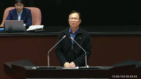 2025-12-05 09:30 第11屆 第4會期 主辦單位：全院委員會 張啓楷委員質詢封面
