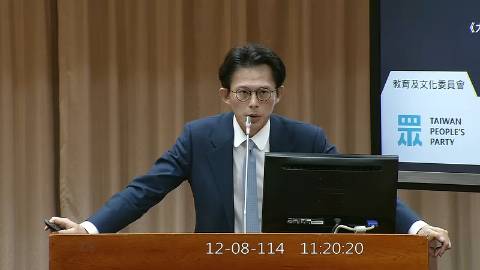 2025-12-08 09:00 第11屆 第4會期 主辦單位：教育及文化委員會 黃國昌委員質詢封面
