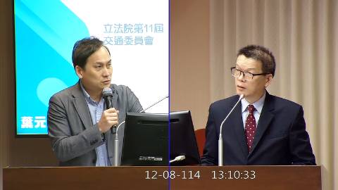2025-12-08 09:00 第11屆 第4會期 主辦單位：交通委員會 葉元之委員質詢封面