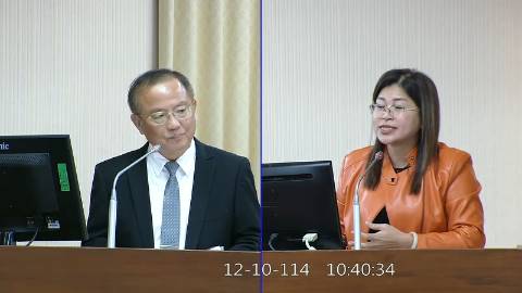 2025-12-10 09:00 第11屆 第4會期 主辦單位：內政委員會 麥玉珍委員質詢封面