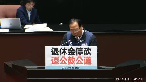 2025-12-12 09:00 第11屆 第4會期 主辦單位:院會 林德福委員質詢封面