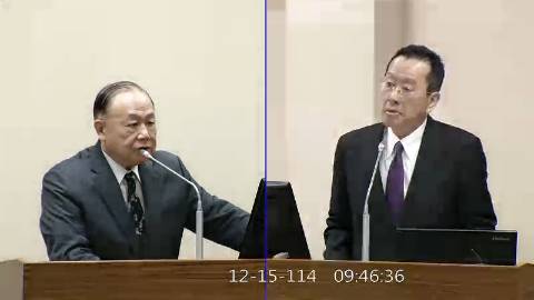 2025-12-15 09:00 第11屆 第4會期 主辦單位：外交及國防委員會 陳永康委員質詢封面