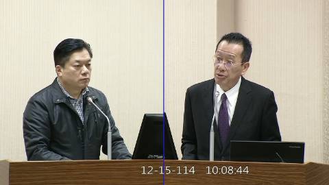 2025-12-15 09:00 第11屆 第4會期 主辦單位:外交及國防委員會 陳俊宇委員質詢封面