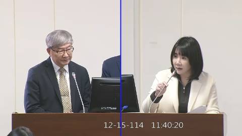 2025-12-15 09:00 第11屆 第4會期 主辦單位:經濟委員會 謝衣鳯委員質詢封面
