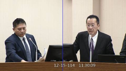 2025-12-15 09:00 第11屆 第4會期 主辦單位：外交及國防委員會 吳宗憲委員質詢封面