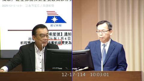 2025-12-17 09:00 第11屆 第4會期 主辦單位：交通委員會 林國成委員質詢封面