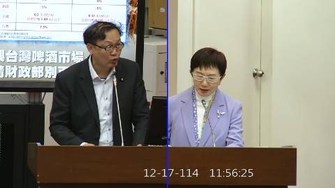 2025-12-17 09:00 第11屆 第4會期 主辦單位：財政委員會 徐富癸委員質詢封面