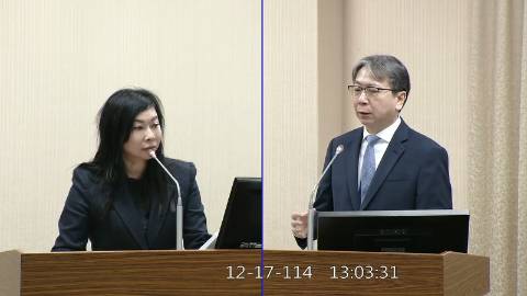 2025-12-17 09:00 第11屆 第4會期 主辦單位：外交及國防委員會 林憶君委員質詢封面