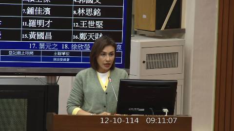 2025-12-10 09:00 第11屆 第4會期 主辦單位：財政委員會 邱議瑩委員質詢封面