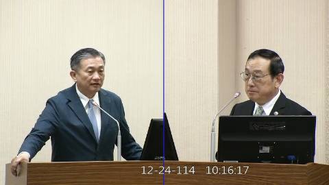 2025-12-24 09:00 第11屆 第4會期 主辦單位：外交及國防委員會 王定宇委員質詢封面