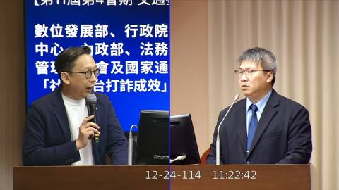 2025-12-24 09:00 第11屆 第4會期 主辦單位：交通委員會 葛如鈞委員質詢封面