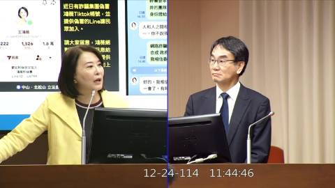 2025-12-24 09:00 第11屆 第4會期 主辦單位：交通委員會 王鴻薇委員質詢封面