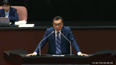 2025-12-30 09:00 第11屆 第4會期 主辦單位：院會 林國成委員質詢封面