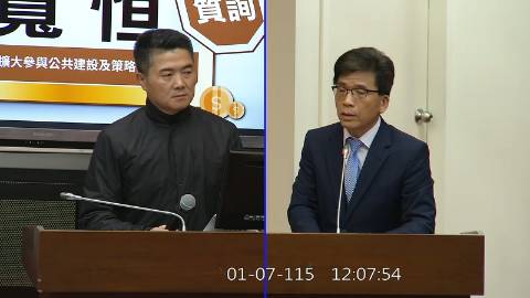 2026-01-07 09:00 第11屆 第4會期 主辦單位：財政委員會 顏寬恒委員質詢封面