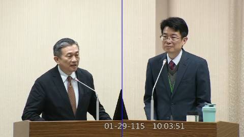 2026-01-29 09:00 第11屆 第4會期 主辦單位：外交及國防委員會 王定宇委員質詢封面