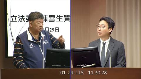 2026-01-29 09:00 第11屆 第4會期 主辦單位：交通委員會 陳雪生委員質詢封面