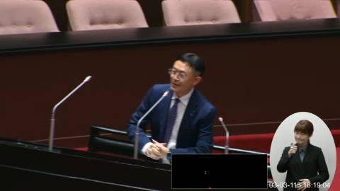 2026-03-03 09:00 第11屆 第5會期 主辦單位：院會 李坤城委員質詢封面