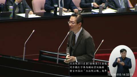 2026-03-06 09:00 第11屆 第5會期 主辦單位：院會 王安祥委員質詢封面