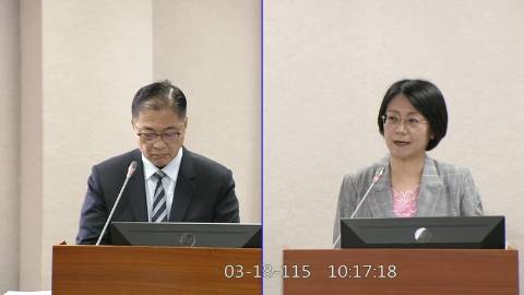 2026-03-18 09:00 第11屆 第5會期 主辦單位：司法及法制委員會 翁曉玲委員質詢封面
