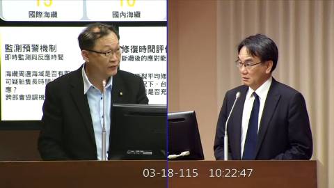 2026-03-18 09:00 第11屆 第5會期 主辦單位:交通委員會 徐富癸委員質詢封面