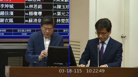 2026-03-18 09:00 第11屆 第5會期 主辦單位：財政委員會 羅明才委員質詢封面
