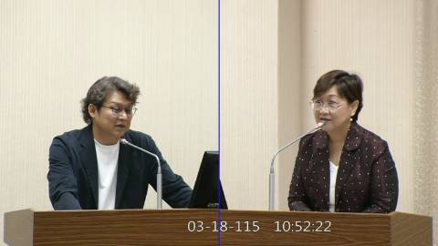 2026-03-18 09:00 第11屆 第5會期 主辦單位:外交及國防委員會 黃建賓委員質詢封面