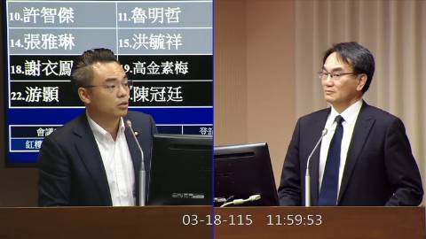 2026-03-18 09:00 第11屆 第5會期 主辦單位：交通委員會 洪孟楷委員質詢封面