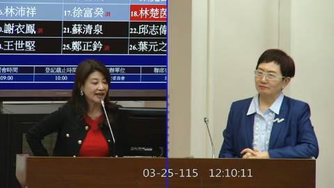 2026-03-25 09:00 第11屆 第5會期 主辦單位:財政委員會 林楚茵委員質詢封面