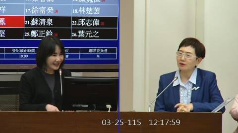 2026-03-25 09:00 第11屆 第5會期 主辦單位:財政委員會 謝衣鳯委員質詢封面