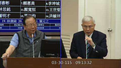 2026-03-30 09:00 第11屆 第5會期 主辦單位:財政委員會 林德福委員質詢封面