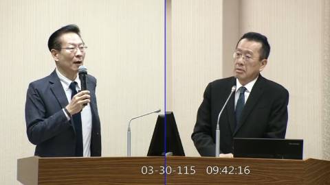 2026-03-30 09:00 第11屆 第5會期 主辦單位：外交及國防委員會 王安祥委員質詢封面