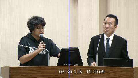 2026-03-30 09:00 第11屆 第5會期 主辦單位:外交及國防委員會 沈伯洋委員質詢封面