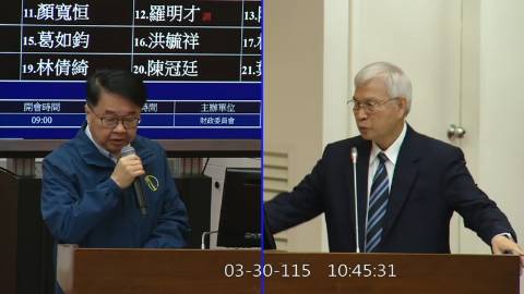 2026-03-30 09:00 第11屆 第5會期 主辦單位:財政委員會 吳秉叡委員質詢封面