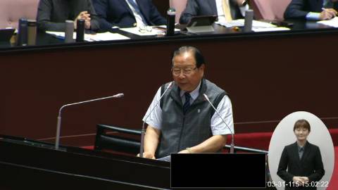 2026-03-31 09:00 第11屆 第5會期 主辦單位:院會 林德福委員質詢封面