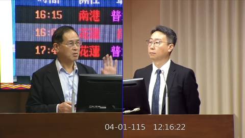 2026-04-01 09:00 第11屆 第5會期 主辦單位：交通委員會 鄭天財Sra Kacaw委員質詢封面