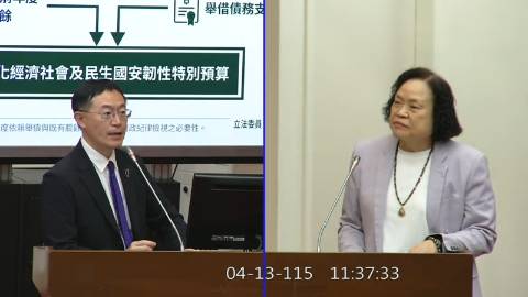 2026-04-13 09:00 第11屆 第5會期 主辦單位：財政委員會 李坤城委員質詢封面