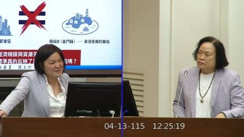 2026-04-13 09:00 第11屆 第5會期 主辦單位：財政委員會 陳玉珍委員質詢封面