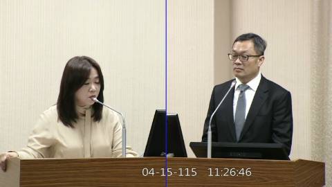 2026-04-15 09:00 第11屆 第5會期 主辦單位：外交及國防委員會 馬文君委員質詢封面