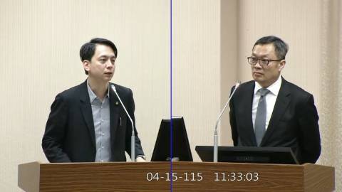 2026-04-15 09:00 第11屆 第5會期 主辦單位：外交及國防委員會 牛煦庭委員質詢封面