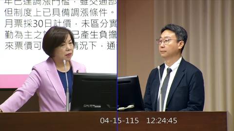 2026-04-15 09:00 第11屆 第5會期 主辦單位：交通委員會 楊瓊瓔委員質詢封面