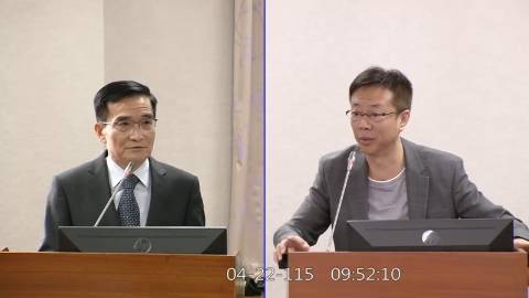 2026-04-22 09:00 第11屆 第5會期 主辦單位：司法及法制委員會 張宏陸委員質詢封面